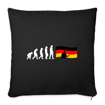 Evolution Deutschlehrer - Sofakissenbezug 45 x 45 cm - Schwarz - Vorne