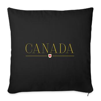 I Love Canada, Elegance Style Design T-Shirt - Sofa pillowcase 17,3'' x 17,3'' (45 x 45 cm) - black - Front