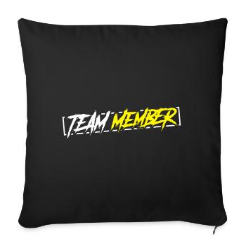 membre de l'équipe - Housse de coussin décorative 45 x 45 cm - noir - Devant