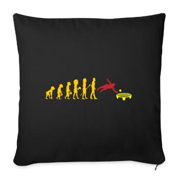 Spikeball - Evolution of Roundnet| Farben änderbar - Sofakissenbezug 45 x 45 cm - Schwarz - Vorne