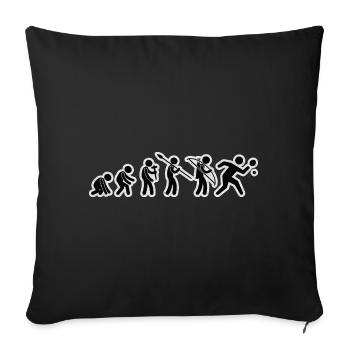 Evolution Table Tennis Black Grunge - Sofa pillowcase 17,3'' x 17,3'' (45 x 45 cm) - black - Front