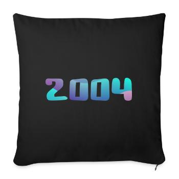 Geburtstagsgeschenk 2004 Jahrgang 2004 Retro 2004 - Sofakissenbezug 45 x 45 cm - Schwarz - Vorne