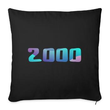 Geburtstagsgeschenk 2000 Jahrgang 2000 Retro 2000 - Sofakissenbezug 45 x 45 cm - Schwarz - Vorne