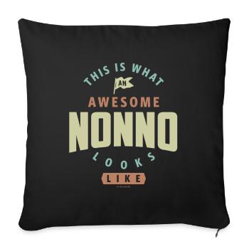 Awesome Nonno - Sofa pillowcase 17,3'' x 17,3'' (45 x 45 cm) - black - Front