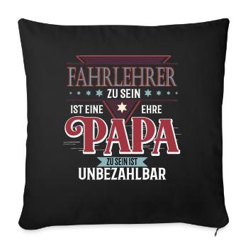 Instructeurs de conduite T-shirts / Instructeurs de conduite Proverbes - Housse de coussin décorative 45 x 45 cm - noir - Devant