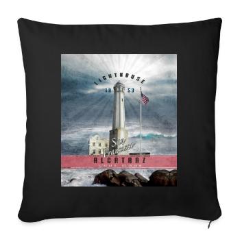 Phare d’Alcatraz - Textiles et produits cadeaux - Housse de coussin décorative 45 x 45 cm - noir - Devant
