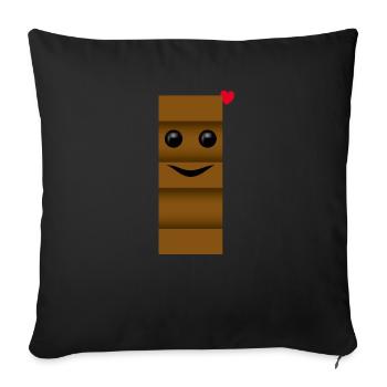 Déguisement partenaire lait et chocolat pour lui rigolo - Housse de coussin décorative 45 x 45 cm - noir - Devant