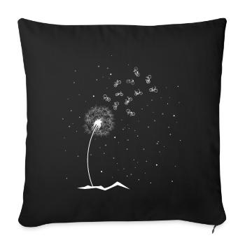 Pusteblume Bicyclettes - (F.m) - Housse de coussin décorative 45 x 45 cm - noir - Devant