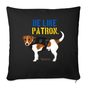Patron Jack Russell Terrier - Sofa pillowcase 17,3'' x 17,3'' (45 x 45 cm) - black - Front