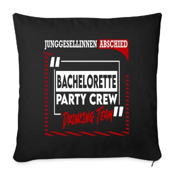 Jga Bachelorette Party Crew Drinking Team Saufen - Sofakissenbezug 45 x 45 cm - Schwarz - Vorne