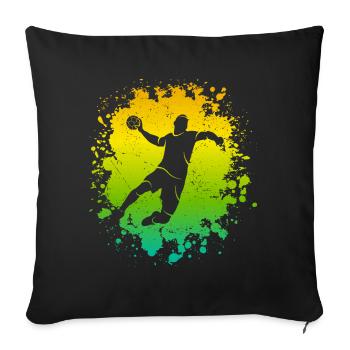 Handball Player Handball Boys Children Handball Player - Sofa pillowcase 17,3'' x 17,3'' (45 x 45 cm) - black - Front