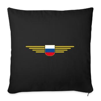 Russia T-Shirt – Pride and Tradition - Sofa pillowcase 17,3'' x 17,3'' (45 x 45 cm) - black - Front