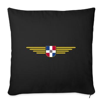 République dominicaine T-Shirt Design - Housse de coussin décorative 45 x 45 cm - noir - Devant