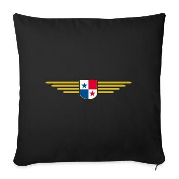 Conception du t-shirt Panama - Housse de coussin décorative 45 x 45 cm - noir - Devant