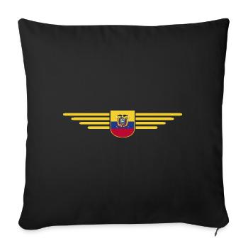 Ecuador Fans T-Shirt Design - Sofakissenbezug 45 x 45 cm - Schwarz - Vorne