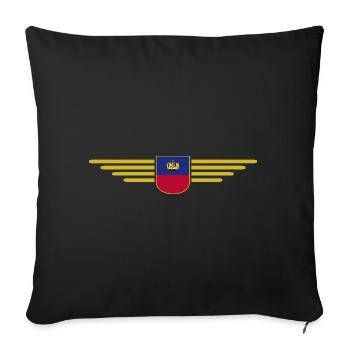 Conception de t-shirt Liechtenstein pour les fans - Housse de coussin décorative 45 x 45 cm - noir - Devant