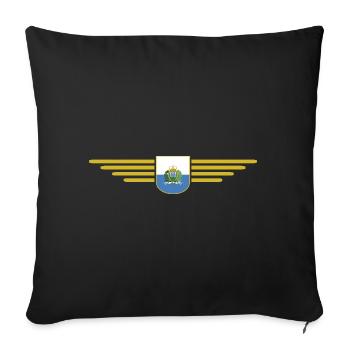 I Love San Marino, Elegance Style Design T-Shirt - Sofa pillowcase 17,3'' x 17,3'' (45 x 45 cm) - black - Front