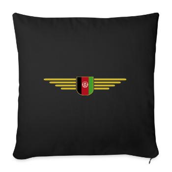 Afghanistan Design – Pride and Culture - Sofa pillowcase 17,3'' x 17,3'' (45 x 45 cm) - black - Front