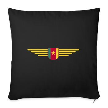 Cameroon Design – Pride and Diversity - Sofa pillowcase 17,3'' x 17,3'' (45 x 45 cm) - black - Front