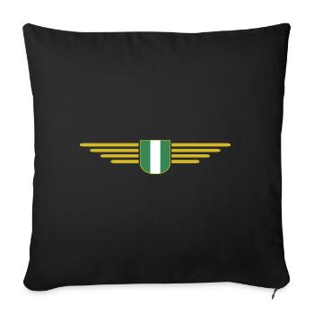 Nigeria Design – Show your love for the country - Sofa pillowcase 17,3'' x 17,3'' (45 x 45 cm) - black - Front