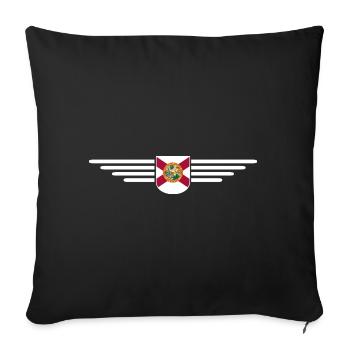 Florida Fan T-Shirt – Sun & Beach - Sofa pillowcase 17,3'' x 17,3'' (45 x 45 cm) - black - Front