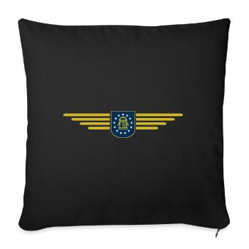 T-shirt Georgia Fan – Southern flair - Housse de coussin décorative 45 x 45 cm - noir - Devant
