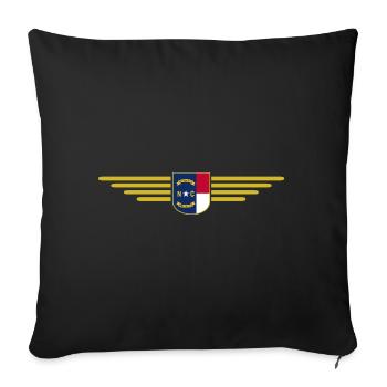 North Carolina Fan T-Shirt – Stylish & Unique - Sofa pillowcase 17,3'' x 17,3'' (45 x 45 cm) - black - Front