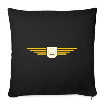 T-shirt Rhode Island Fan – Élégant et unique - Housse de coussin décorative 45 x 45 cm - noir - Devant