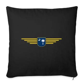 South Carolina Fan T-Shirt – For real fans! - Sofa pillowcase 17,3'' x 17,3'' (45 x 45 cm) - black - Front