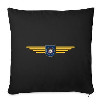 Utah Fan T-Shirt – Nature & Freedom - Sofa pillowcase 17,3'' x 17,3'' (45 x 45 cm) - black - Front