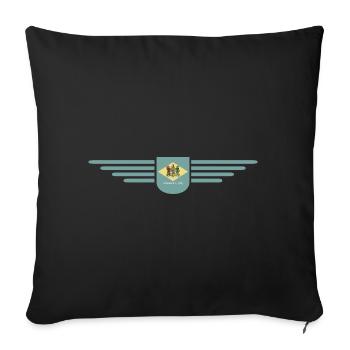 Delaware Fan T-Shirt – Coast & Charm - Sofa pillowcase 17,3'' x 17,3'' (45 x 45 cm) - black - Front