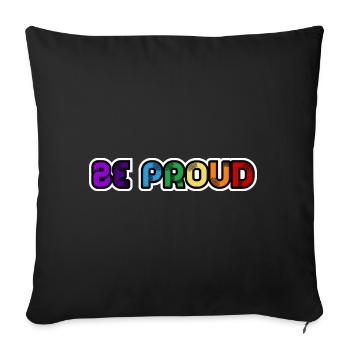Be proud - Housse de coussin décorative 45 x 45 cm - noir - Devant