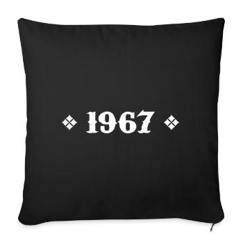 1967 - Cadeau D'anniversaire 1967 Classique - Housse de coussin décorative 45 x 45 cm - noir - Devant