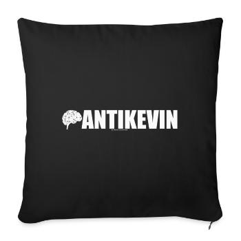 Antikevin – Intelligence with Style - Sofa pillowcase 17,3'' x 17,3'' (45 x 45 cm) - black - Front
