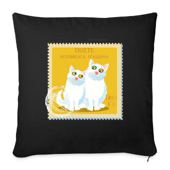 POSTE ITALIEN - Housse de coussin décorative 45 x 45 cm - noir - Devant