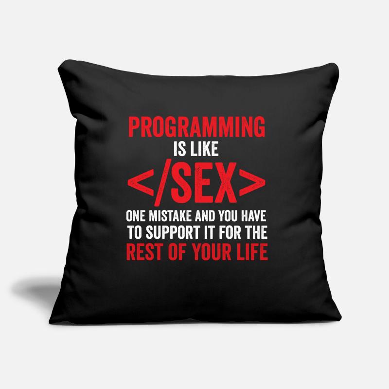 debugging programmer computer science computer nerd Sofa pillowcase 17,3'' x 17,3'' (45 x 45 cm)