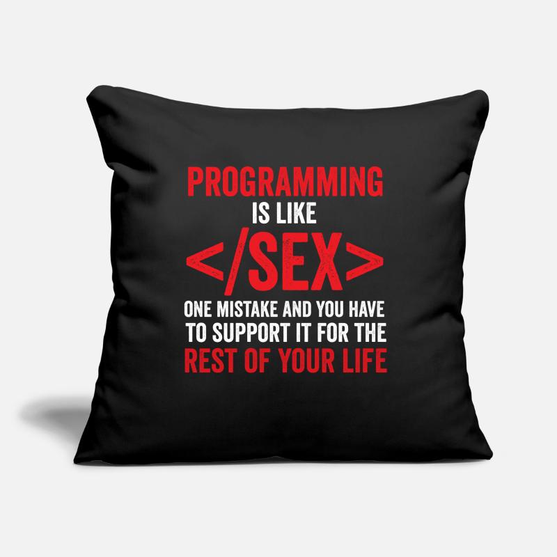 debugging programmer computer science computer nerd Sofa pillowcase 17,3'' x 17,3'' (45 x 45 cm)