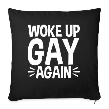 Drôle gay Pride Lesbian Pride Ok To Be Gay - Housse de coussin décorative 45 x 45 cm - noir - Devant