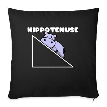Hippotenuse Pythagore Professeur de mathématiques mathématicien - Housse de coussin décorative 45 x 45 cm - noir - Devant