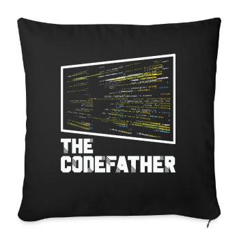 The Codefather Programmer Coding Coder Funny - Sofakissenbezug 45 x 45 cm - Schwarz - Vorne