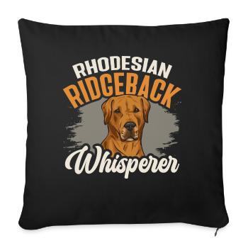 Rhodesian Ridgeback Dog - Sofa pillowcase 17,3'' x 17,3'' (45 x 45 cm) - black - Front