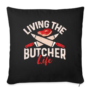 Butcher Butcher Butcher Butcher’s Gift - Housse de coussin décorative 45 x 45 cm - noir - Devant