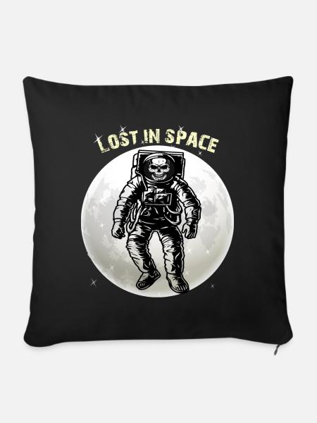 lost in space - Sofakissenbezug 45 x 45 cm - Schwarz