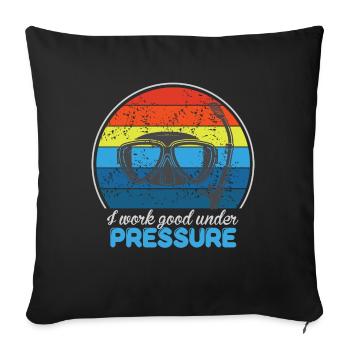 Taucher Tauchen Design Schnorcheln - Sofakissenbezug 45 x 45 cm - Schwarz - Vorne