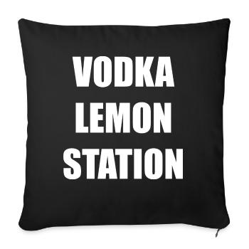 Vodka Lemon Station - Sofakissenbezug 45 x 45 cm - Schwarz - Vorne
