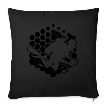Diving Free Dive Diver Women Diving - Sofa pillowcase 17,3'' x 17,3'' (45 x 45 cm) - black - Front