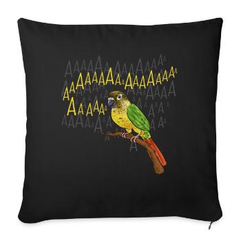 Molina Perruche Perroquet Perruche Oiseau Perruche - Housse de coussin décorative 45 x 45 cm - noir - Devant