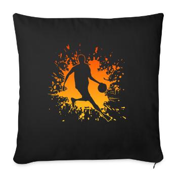 Basketball Streetball Player Baller - Sofakissenbezug 45 x 45 cm - Schwarz - Vorne