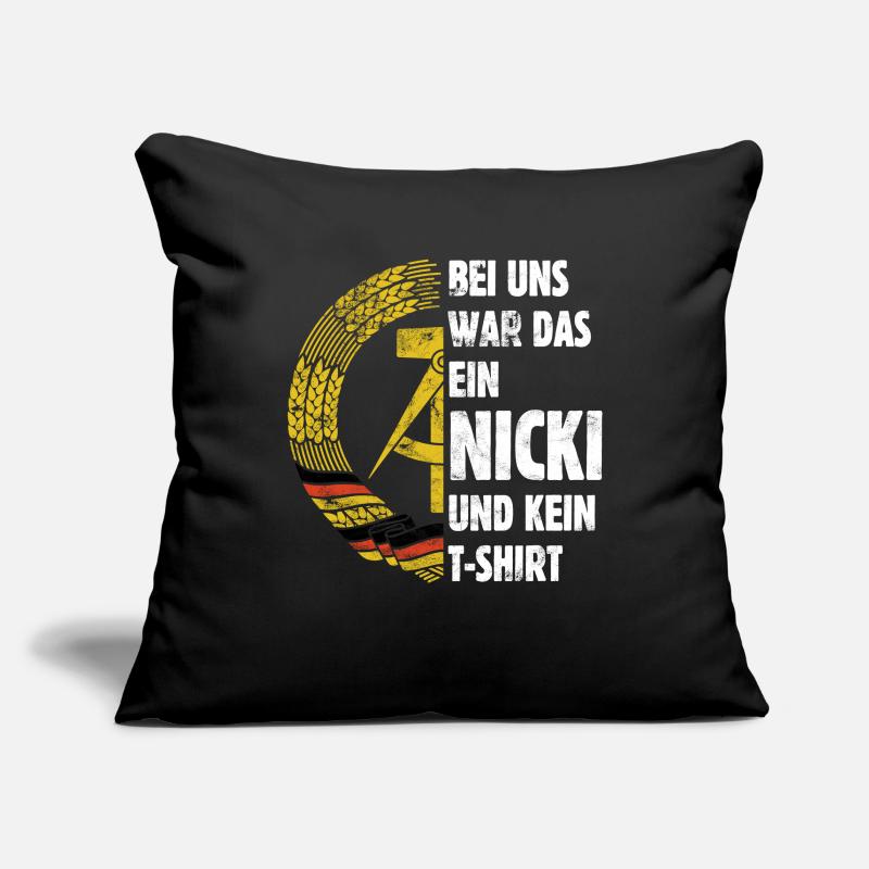 DDR Nicki, Osten, Ossi Spruch, Geschenk Sofakissenbezug 45 x 45 cm