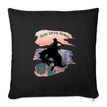 Staubteufel Rebel in der Wüste - Sofakissenbezug 45 x 45 cm - Schwarz - Vorne